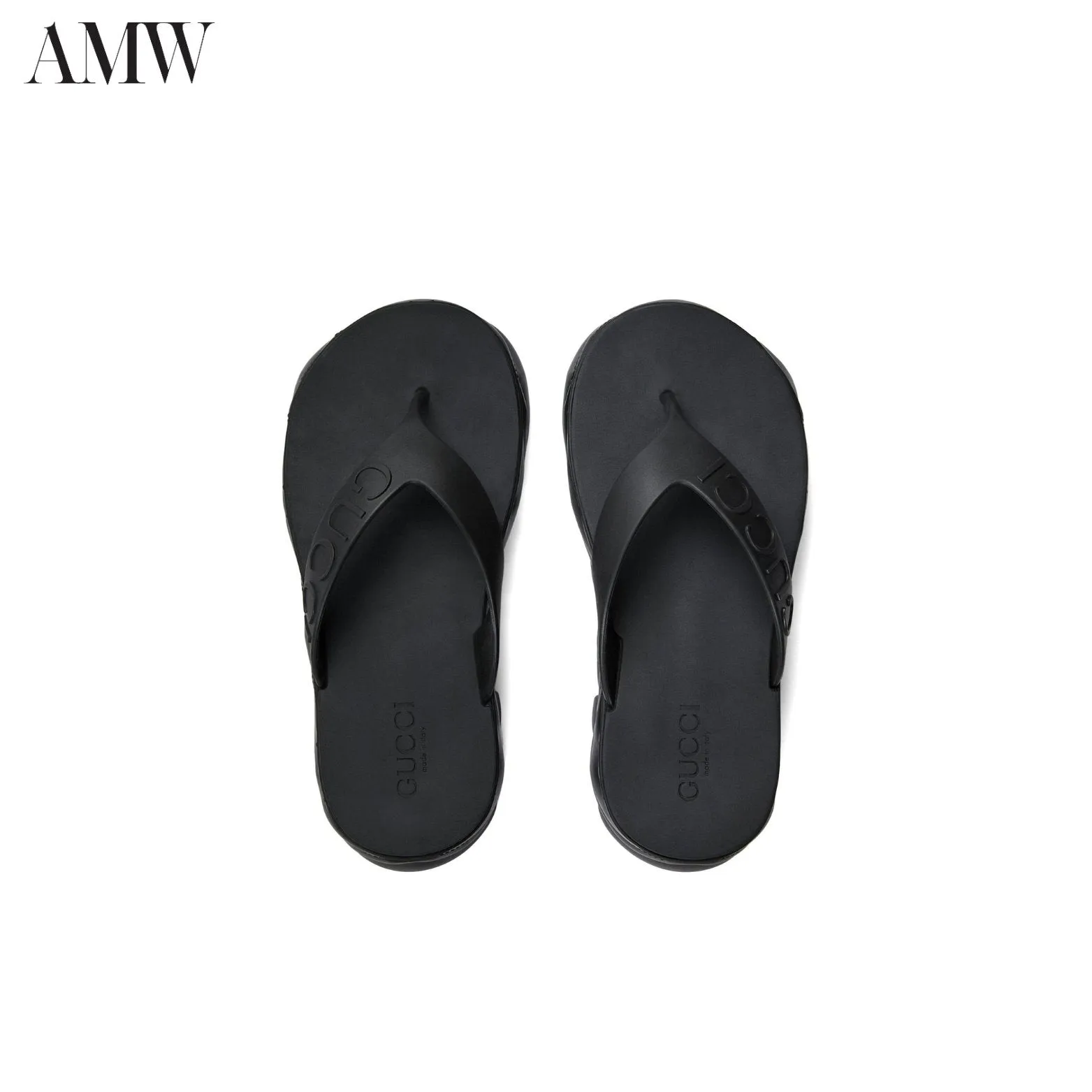 GUCCI Logo-debossed Platform Flip-flops